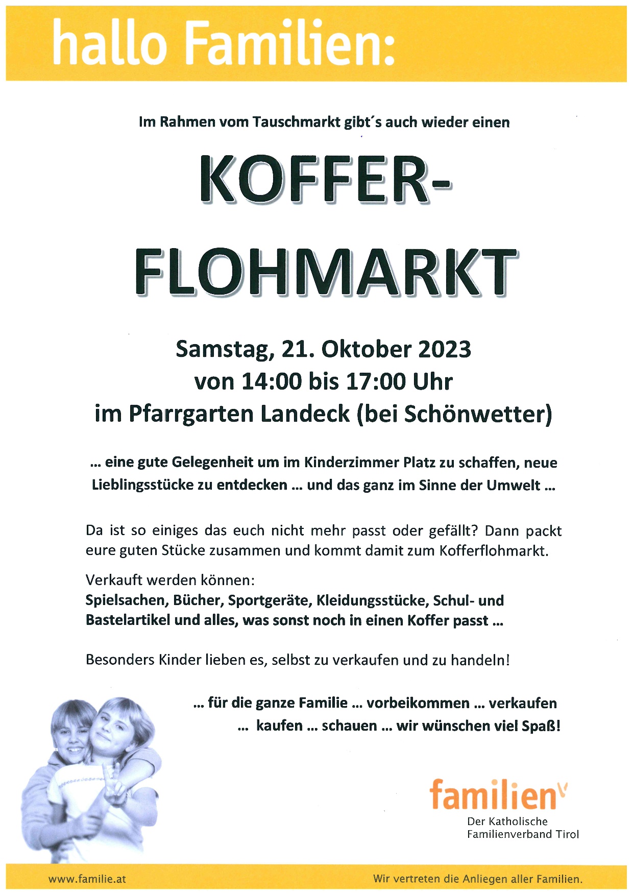 Plakat Kofferflohmarkt A4 mFamilie Herbst2023